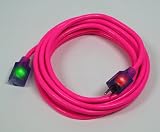 25' 14/3 SJTW Pro Glo Lighted Extension Cord w/CGM Pink