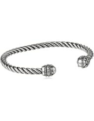Sterling Silver Roped Twist Cuff Bracelet, 7"