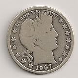 1907 Barber Half Dollar #1058 1907 Barber Half Dollar #1058
