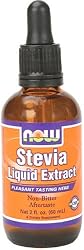 NOW Foods Stevia Liquid Extract Alcohol, 2-Ounce Glass Bottle (Pack of 5)