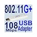 108Mbps 2.4 GHz TP-Link TL-WN620G 802.11g+ 802.11b/g Wi-Fi Wireless USB 2.0 Adapter Dongle with internal antenna