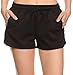 Simplicity Women Solid Colored Elastic Drawstring Waistband Summer Shorts