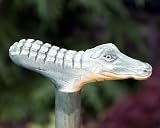 Hand Carved & Painted Wood Alligator Walking Stick Cane