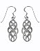 Silver Ladies Celtic knot drop earrings