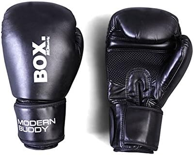 DPPS Maya Hide Leather Boxing Gloves Gel Sparring Glove Punching Bag Mitts Training Muay Thai F7(Black(10oz))