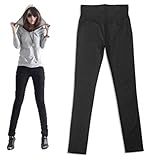 エマーブルリト (aimablerito) カラー マタニティ スキニー ストレッチ デニム 3色 5サイズ (05.黒XXL)