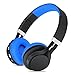 Sound Intone BT-02 Wireless Bluetooth Headphones Over-ear Stereo Folding with Volume Control and Microphone Headsets (Black/blue)