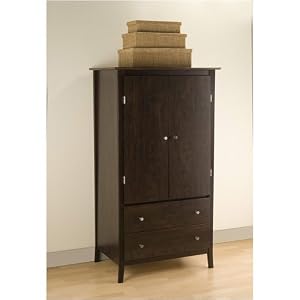Manhattan Contemporary Espresso Finish Bedroom Armoire by Prepac