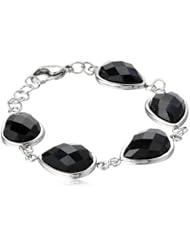 Stainless Steel Black Onyx Link Bracelet
