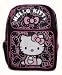 Sanrio Hello Kitty Large Backpack - Black with Pink Glitter