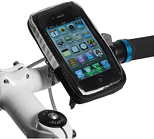 CNToWorld Cycling Adjustable Handlebar Pouch Bag for 4.5/4.8 inch screen cell-phone (black, M)