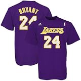 adidas Los Angeles Lakers #24 Kobe Bryant Youth Purple Player T-shirt