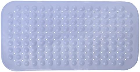 LiviMate Safe Rubber High Grip Suction Cup Bath Mat Long Slip-Resistant Bath Mat (Blue)