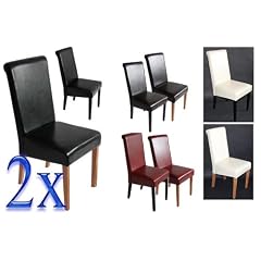 2x Esszimmerstuhl Stuhl Lehnstuhl Vicenza, Leder