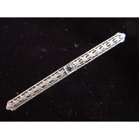 14 KT Yellow Gold Bar Pin by Doris Stephan Antiques & Collectibles