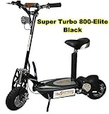 Super Turbo 800watt Elite 36v Electric Scooter Black