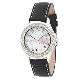 Hello Kitty Kids' HK1279 Oversize Stoned Out Case Black Strap Analogue Watch