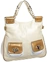 KATHY Van Zeeland Apollo Fold Over Tote,Metallic Bone,one size