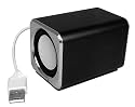 Ricco MD3 MINI DSP 2.0 CHANNEL Ultra Light Aluminium USB Portable Travel Speaker For Laptop Desktop MAC Computer Netbook ---(Built-in DSP USB Sound Card, NO messy 3.5mm audio line-in cable is required any more.) (1xBLACK)