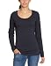 TOM TAILOR Damen Langarmshirt 10213630970/lara stretch longsleeve, Gr. 40 (L), Blau (6345)