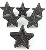 Rustic Cast Iron Knobs Star 1.5" S/6