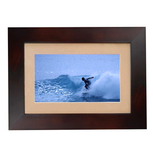 Smartparts SP72 7-Inch Digital Picture Wood Frame with Beige Matting (Espresso)