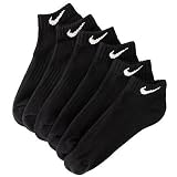 Nike Boy's (3Y-7Y) Performance Low Cut Socks - 6 Pair, Black - Made in USA