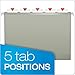 Pendaflex Reinforced Hanging File Folders, Letter Size, Gray, 1/5 Cut, 25/BX (4152 1/5 GRA)