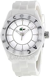 Lacoste Biarritz White Dial White Ceramic Ladies Watch 2000672