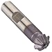 Niagara Cutter CH126 Single Angle Shank Type Chamfering Cutter, High Speed Steel, TiAlN Coated, Weldon Shank, 45 Degree Angle, 1/2" Cutter Diameter, 8 Tooth, 1/8" Width