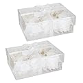 White Feather ball ornaments box of 2