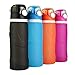 ERollDeep 750ml (26oz) Collapsible Portable BPA Free Silicone Leak Proof Water Bottle Idal for Climbing Camping Biking Outdoor Activies