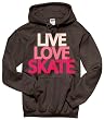 Live Love Skate Chocolate Hooded Sweatshirt