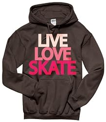 Live Love Skate Chocolate Hooded Sweatshirt