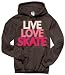 Live Love Skate Chocolate Hooded Sweatshirt