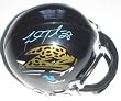Fred Taylor Autographed Jacksonville Jaguars Mini Helmet (Teal Autograph)
