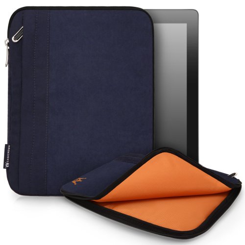 CaseCrown Faux Suede Zip Sleeve Case (Blue) to Carry the Apple iPad Wifi / 3G Model 16GB, 32GB, 64GB