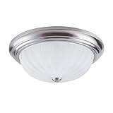 Westinghouse 64223 Two-Light Fixture, Brushed Nickel with Frosted Globes