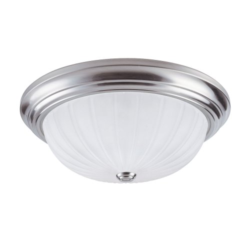 Westinghouse 64223 Two-Light Fixture, Brushed Nickel with Frosted Globes
