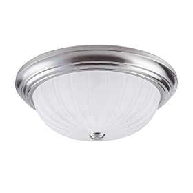 Westinghouse 64223 Two-Light Fixture, Brushed Nickel with Frosted Globes