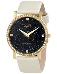 Burgi Womens BUR061YGW Swiss Quartz Diamond Strap Watch
