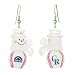 Colorado Rockies Set of 1 Snowman Baseball Earrings - MLB Baseball