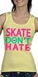 Skate Don't Hate Heart Women's Rib Tank