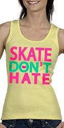 Skate Don't Hate Heart Women's Rib Tank