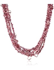 Devon Leigh Multi-Strand Pink Pearl and Pink Hydro Quartz Necklace, 21"