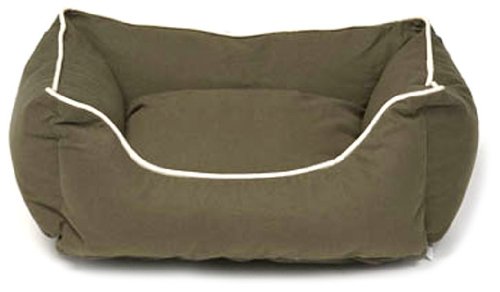 Bolster Dog Bed:Dog Gone Smart Lounger Bed, L, Olive Images