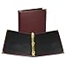 Samsill Classic Collection 3 Ring Leather Binder, Executive Presentation Portfolio, 1 Inch (Holds 200 Sheets), Brass Round Ring, Burgundy