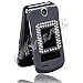 BLING SNAP-ON COVER CASE (with CZ DIAMONDS) for LG VX8600 / VX-8600 (BLACK, PINK, BLUE, CLEAR) - RETAIL PACKAGING