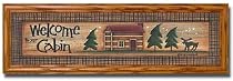 Welcome Cabin Decor Country Moose Framed Art Print Sign