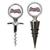 Atlanta Braves Cork Screw And Wine Bottle Topper Set
